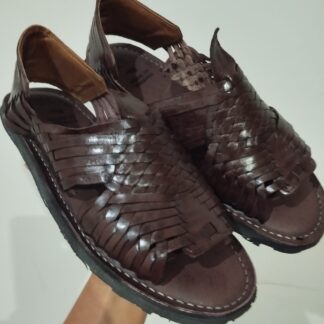 Huarache de piel hecho a mano tejido a mano piso moda para Hombre zj00358