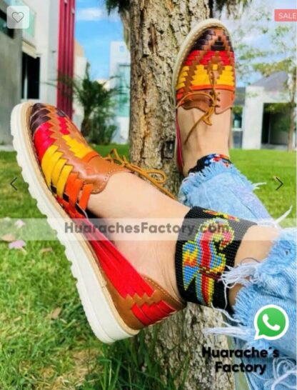 Huarache de piel hecho a manotejido piso moda zj00057