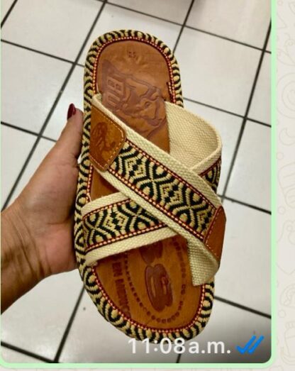 zj00698 Huarache de piel hecho a mano tejido piso moda