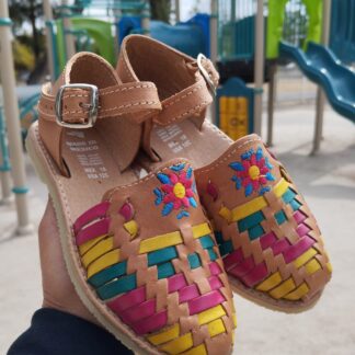 Huarache de piel hecho a mano tejido piso moda zj01045