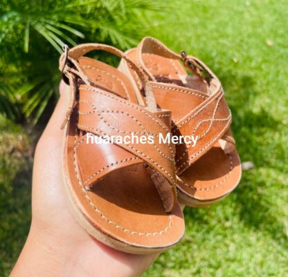 Huarache de piel hecho a mano tejido piso moda zj00002