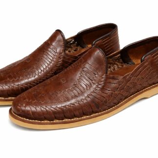 Huarache de piel hecho a mano tejido piso moda zj02982