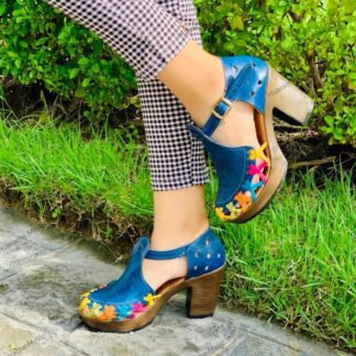 zj01001Huaraches Artesanales tacon paramujer mayoreo Huarache de piel hecho a mano tejido a mano piso moda
