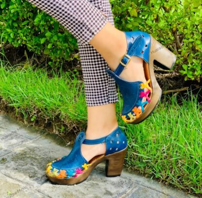 zj01001Huaraches Artesanales tacon paramujer mayoreo Huarache de piel hecho a mano tejido a mano piso moda