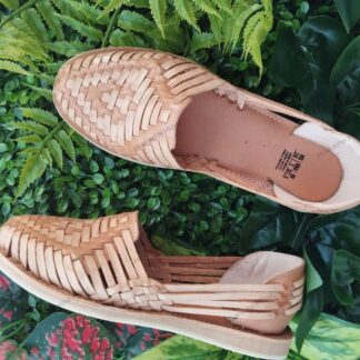Huarache de piel hecho a mano tejido a mano piso moda zj00753