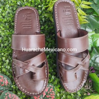 Huarache de piel hecho a mano tejido piso moda zj00360