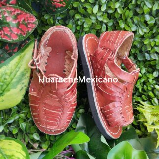 Huarache de piel hecho a mano tejido piso moda zj01044