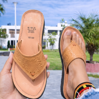 Huarache de piel hecho a mano tejido piso moda zj00065