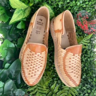 Huarache de piel hecho a mano tejido piso moda zj02989
