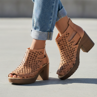 Huarache de piel hecho a mano tejido piso moda zj00741