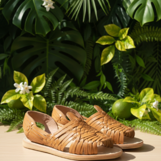 Huarache de piel hecho a mano tejido a mano piso moda zj00733