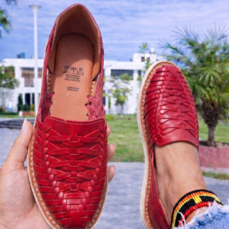 Huarache de piel hecho a mano tejido a mano piso moda zj00283