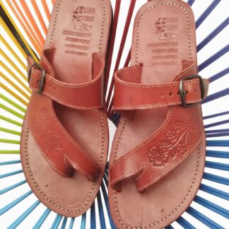 Huarache de piel hecho a mano tejido a mano piso moda zj01049