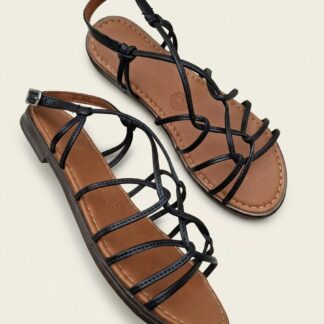 Huarache de piel hecho a mano tejido a mano piso moda zj00381