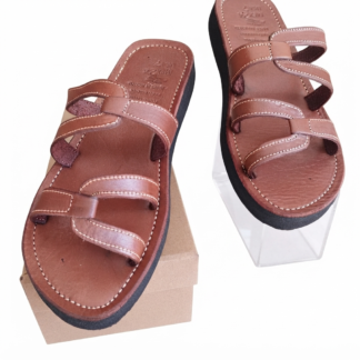 Huarache de piel hecho a mano tejido piso moda zj00955