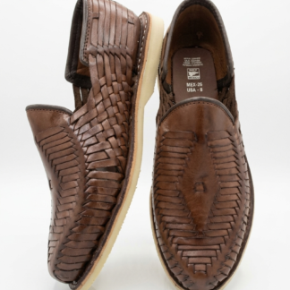 Huarache de piel hecho a mano tejido piso moda zj02995